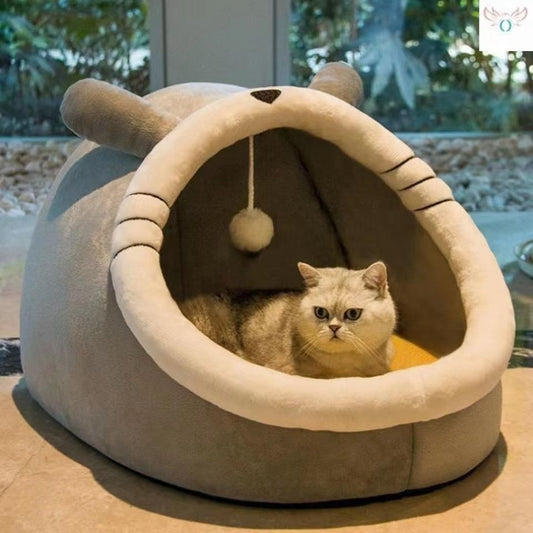 ディープスリープキャットベッド暖かいペットバスケット居心地の良い猫の家子猫のラウンジャークッション非常に柔らかいテント小さな犬のマット洞窟の猫のベッド